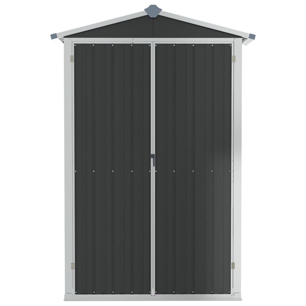 NNEVL Garden Shed Anthracite 107.5x46x183 cm Galvanised Steel-3