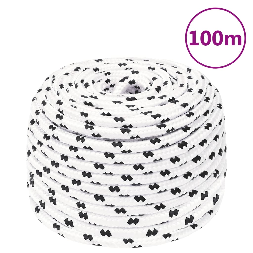 NNEVL Work Rope White 10 mm 100 m Polyester