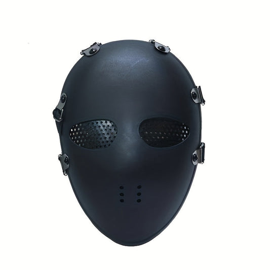 Full Face Tactical Skull Mask - (Black, Iron)-0