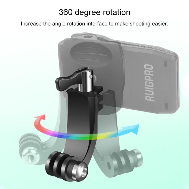 NNEIDS 360 Degree J-Type Backpack Mount For Gopro Dji And Action Cameras-4