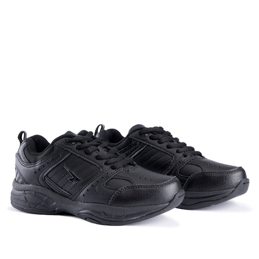 Defy Senior Leather Lace Up  Cross Trainer - Black