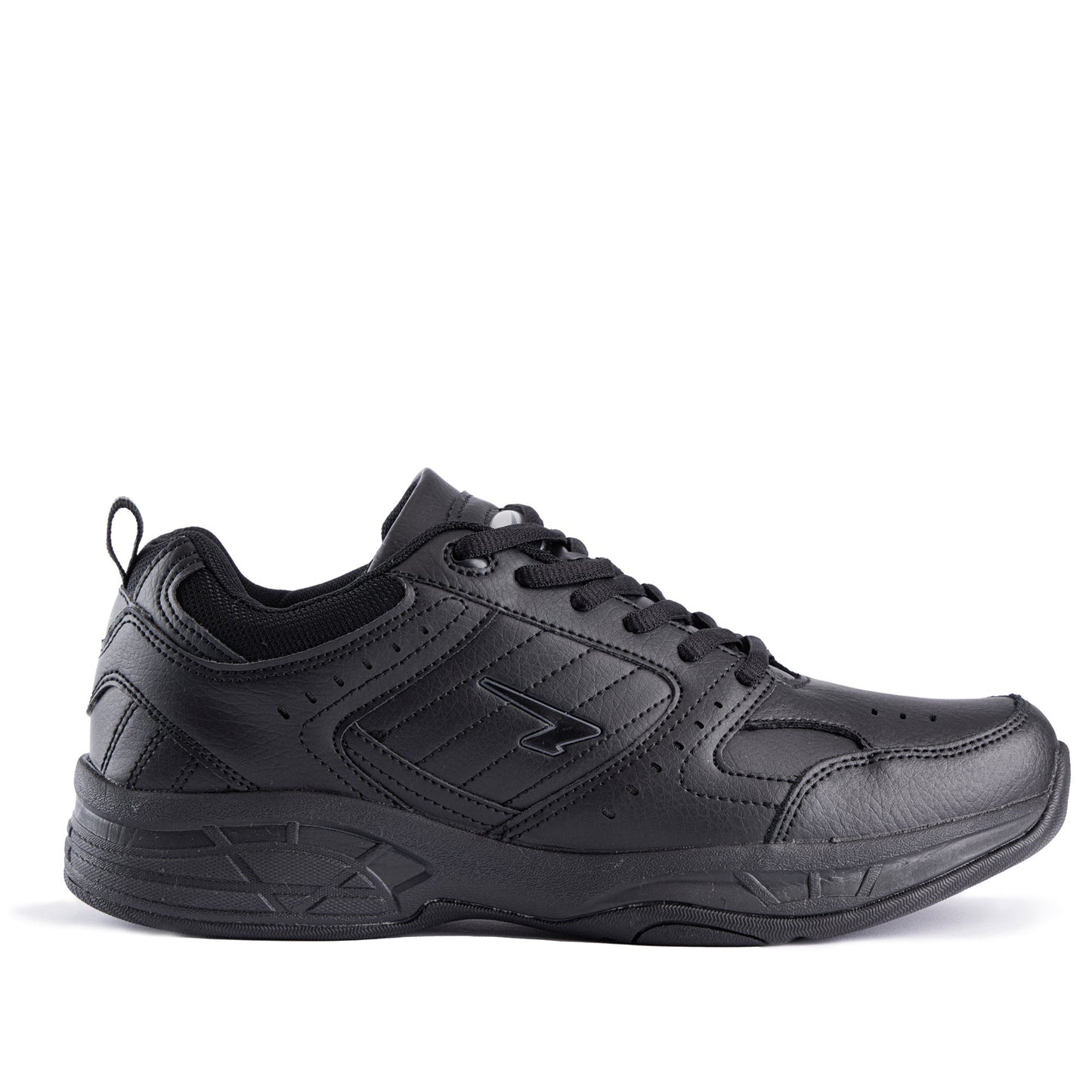 Defy Senior Leather Lace Up  Cross Trainer - Black