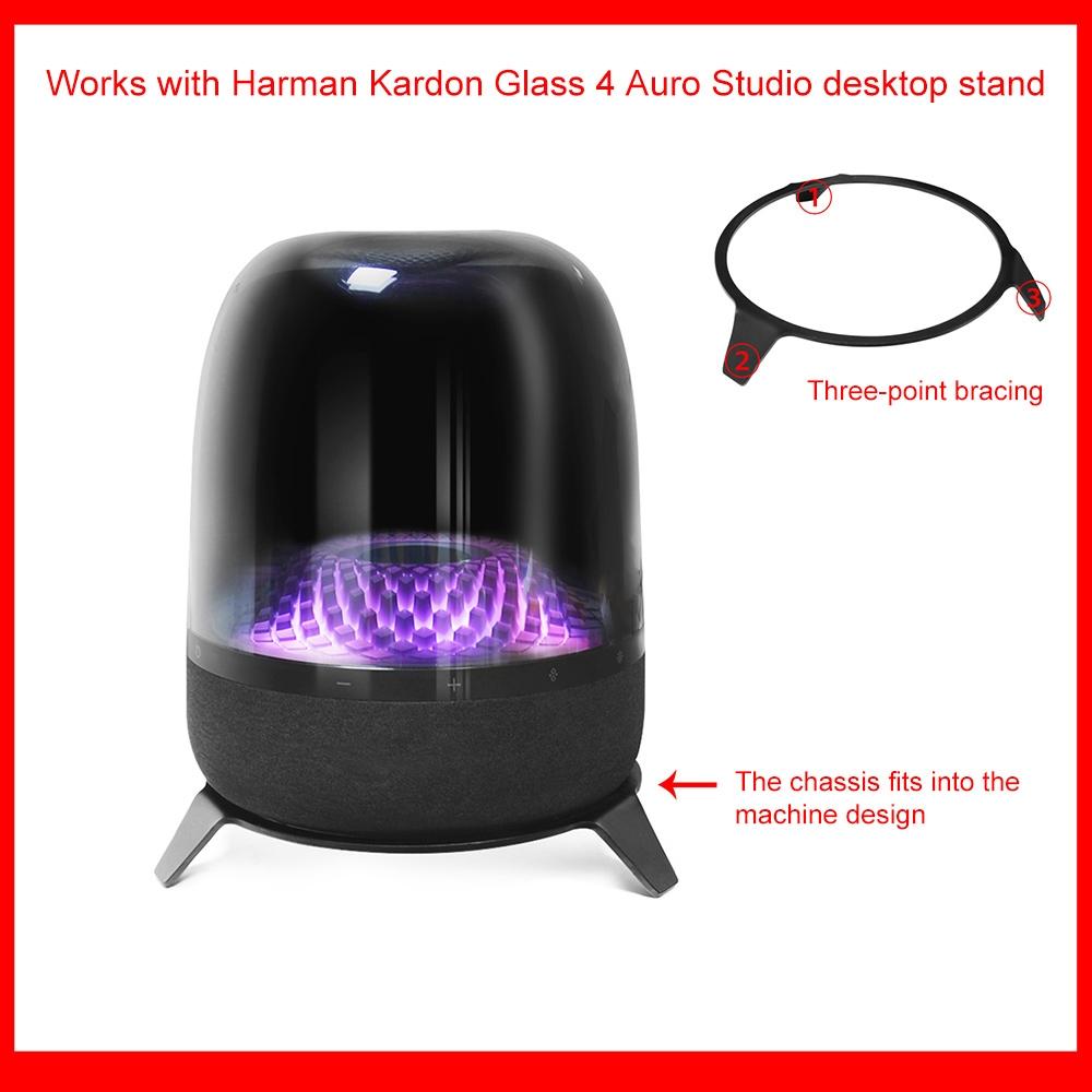 NNEIDS Metal Desktop Bracket For Harman Kardon Aura Studio 4 Speaker - Black-2
