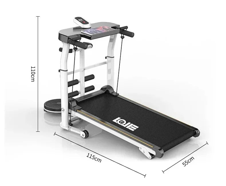 NNEOBA Adjustable Silent Mechanical Treadmill for Home Fitness-2