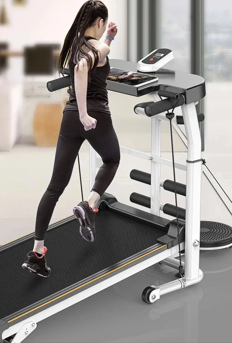 NNEOBA Adjustable Silent Mechanical Treadmill for Home Fitness-4