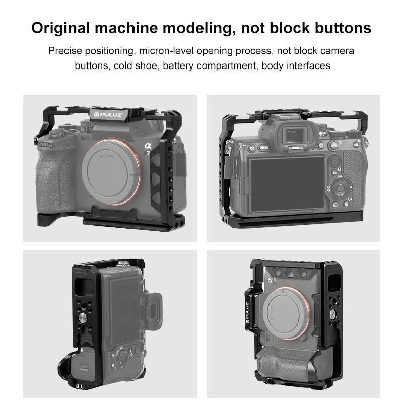 NNEIDS Sony A7 Camera Cage Stabilizer Rig - Metal Black-4