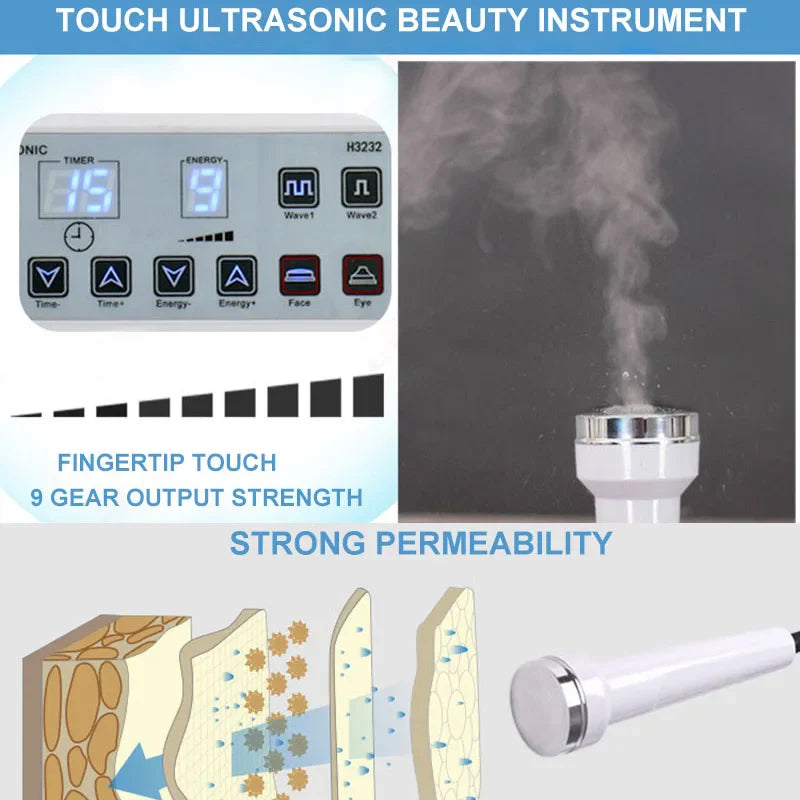 3-in-1 Ultrasonic Facial Machine with Plasma Freckle Pen-3