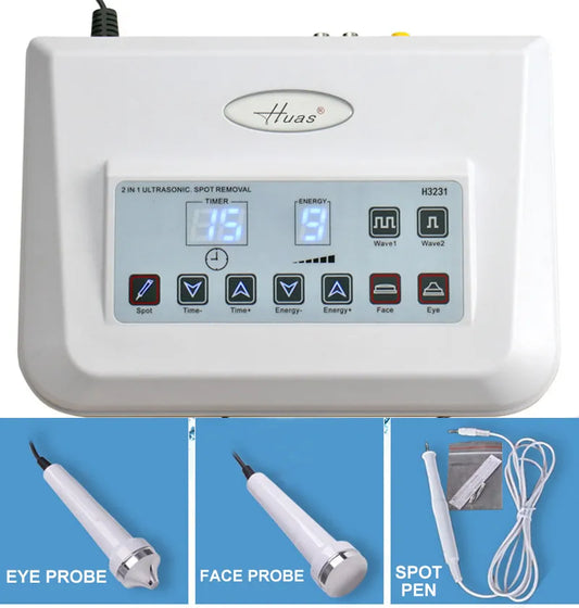 3-in-1 Ultrasonic Facial Machine with Plasma Freckle Pen-1