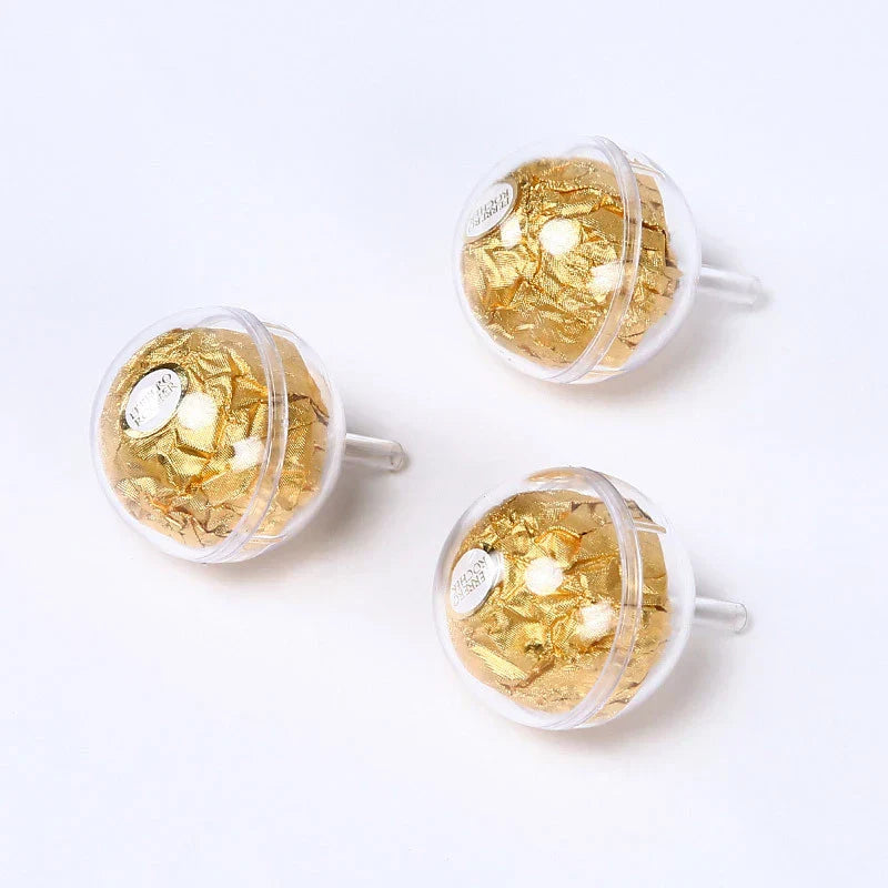 NNEOBA 50Pcs Clear Acrylic Truffle Chocolate Cups with Sticks | Elegant Candy & Chocolate Holder