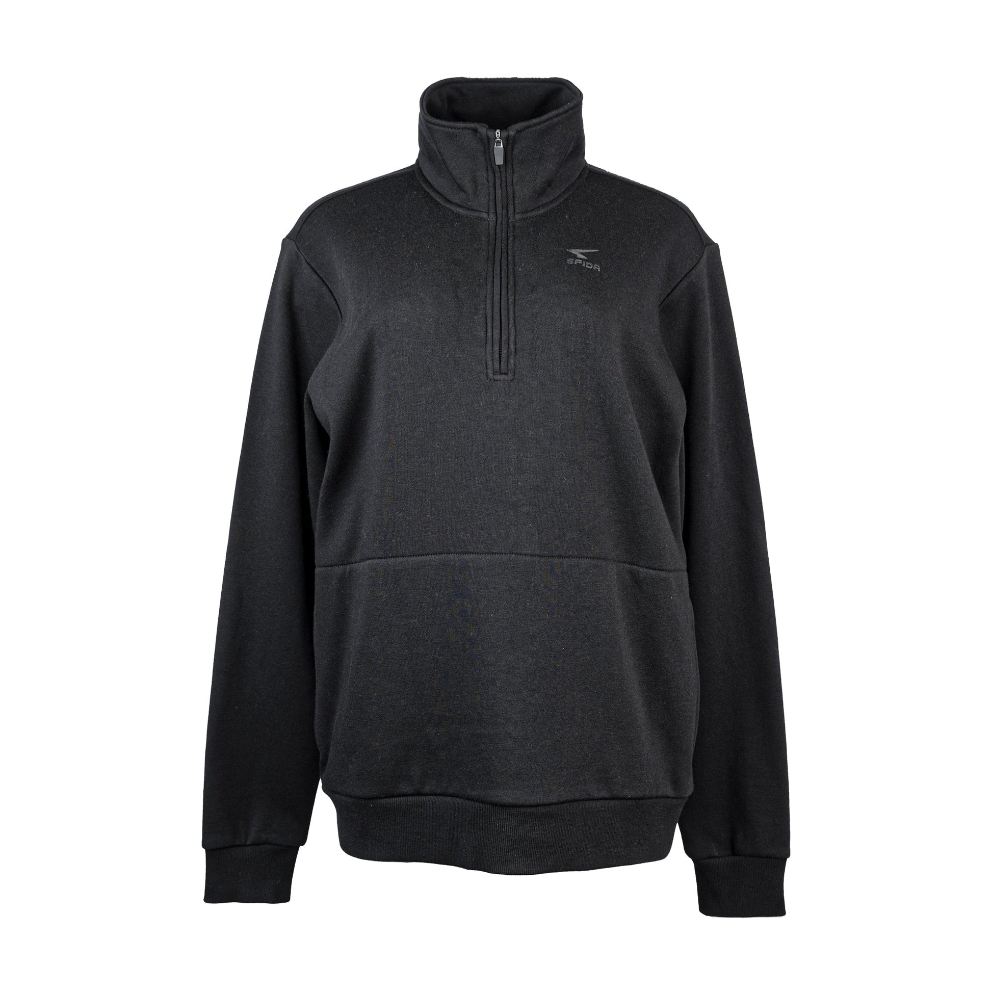 Sebastian Mens Collar Zip Sweat - Black-0