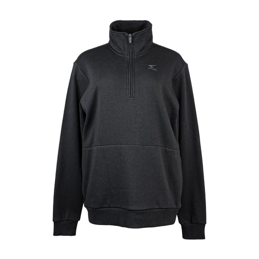 Sebastian Mens Collar Zip Sweat - Black-0