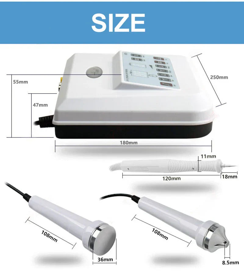3-in-1 Ultrasonic Facial Machine with Plasma Freckle Pen-2