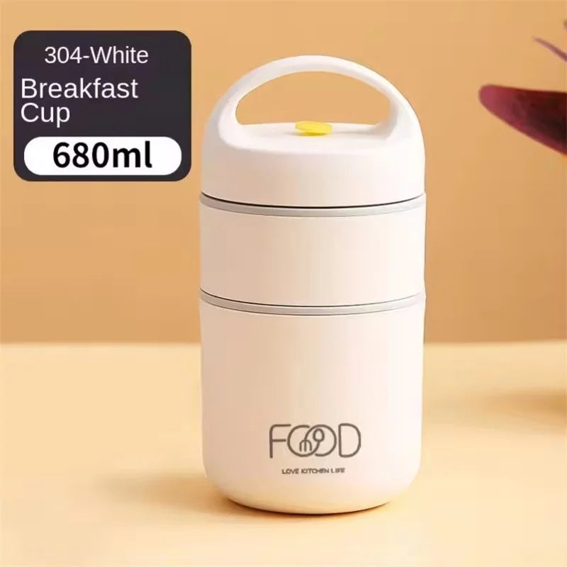 Stainless Steel Thermal Lunch Box with Insulated Bag-4