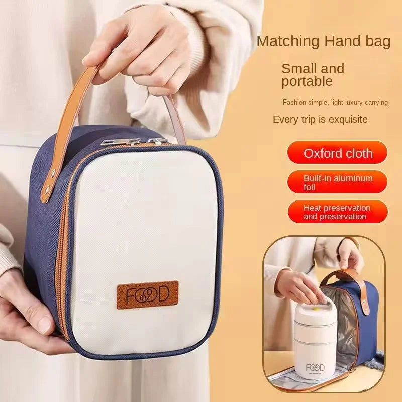 Stainless Steel Thermal Lunch Box with Insulated Bag-1