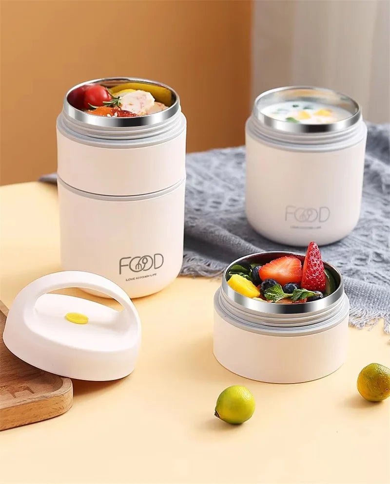 Stainless Steel Thermal Lunch Box with Insulated Bag-3