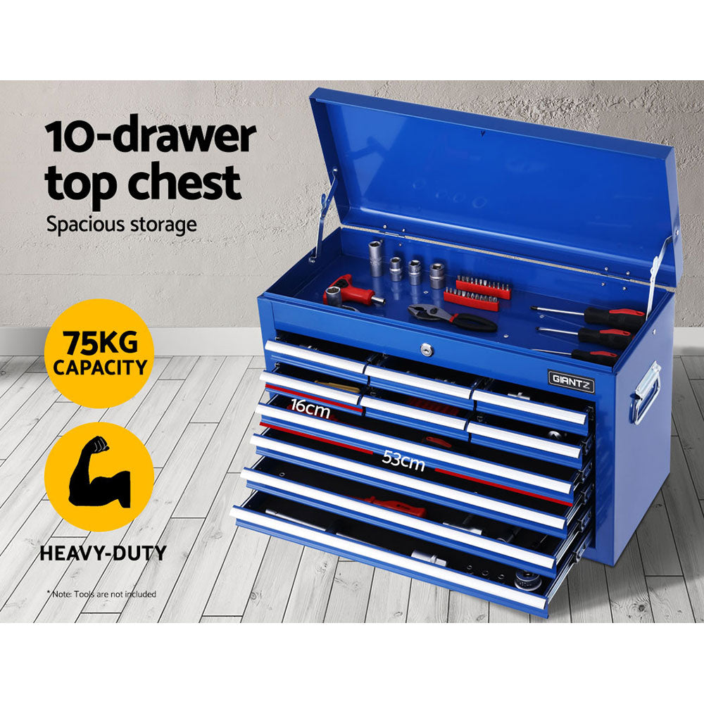 NNEDSZ 17 Drawers Tool Box Trolley Chest Cabinet Cart Garage Mechanic Toolbox Blue-2