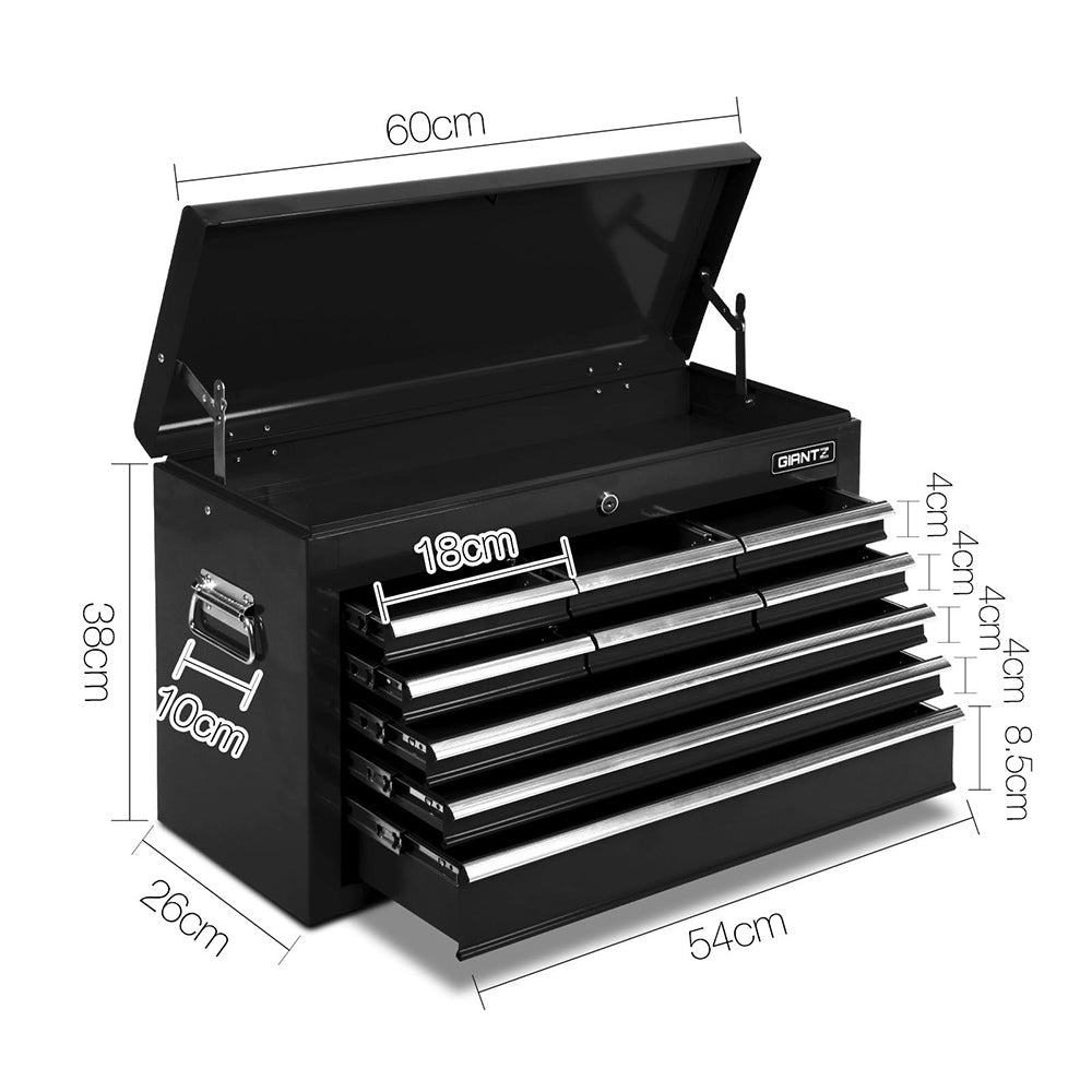 NNEDSZ 9 Drawer Mechanic Tool Box Storage - Black-1