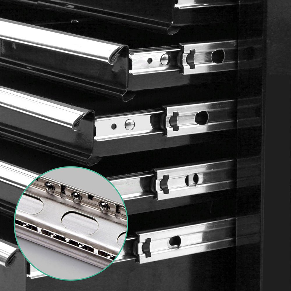 NNEDSZ 9 Drawer Mechanic Tool Box Storage - Black-4