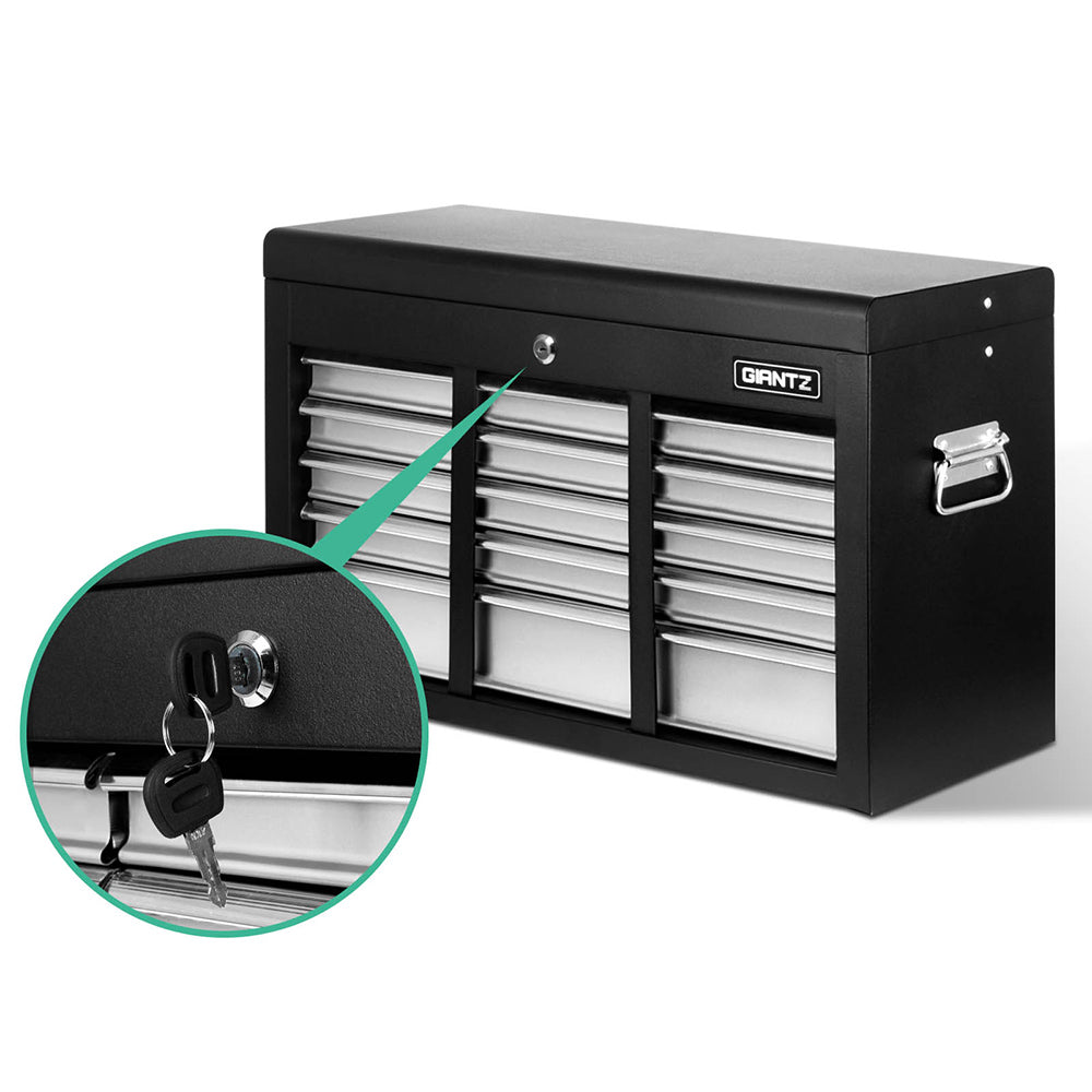 NNEDSZ 9 Drawer Mechanic Tool Box Storage - Black & Grey-2