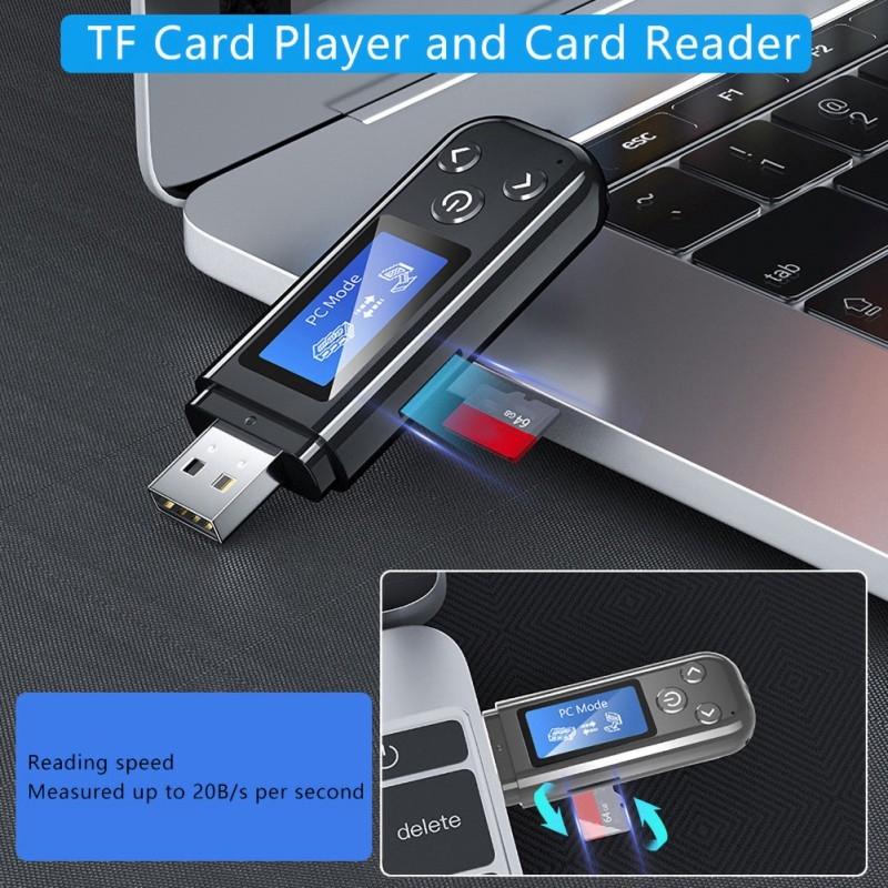 NNEIDS Lcd Bluetooth Audio Transmitter Receiver For Car Hands-Free-3