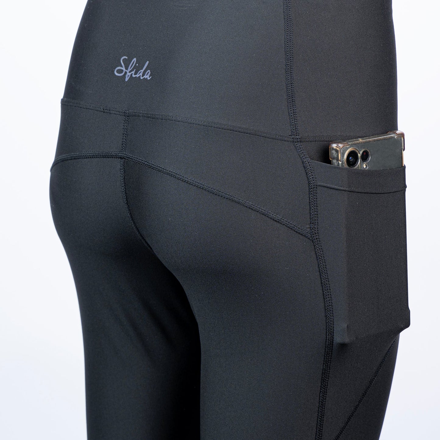 The Go - Ladies Black Phone Pocket Leggings