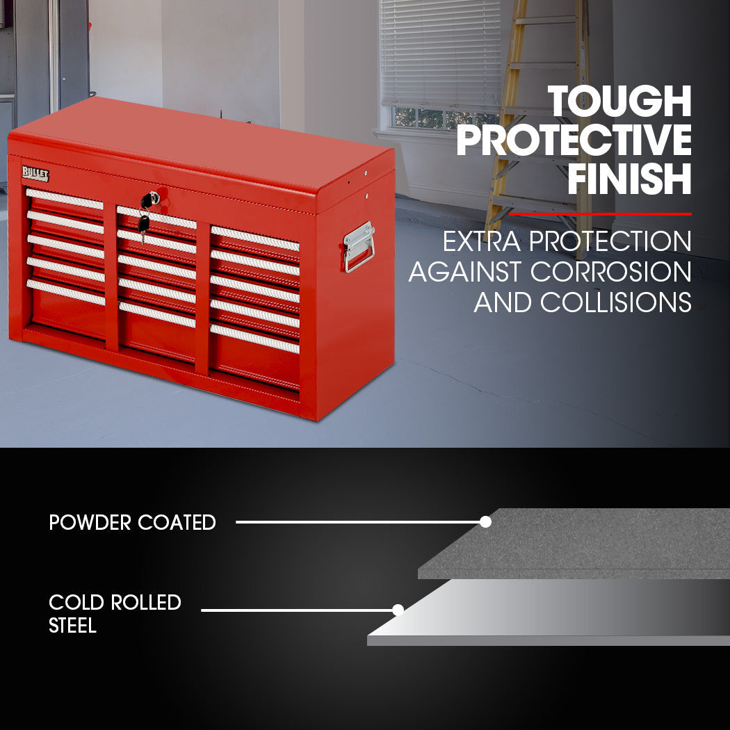 NNEMB 9 Drawer Tool Box Chest, Organiser Mechanic Garage Storage Toolbox Set - Red-1