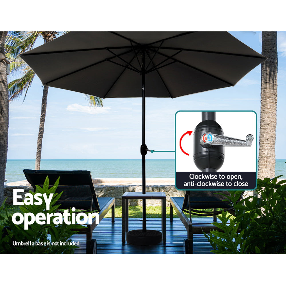 NNEDSZ Outdoor Umbrella 3m Umbrellas Garden Beach Tilt Sun Patio Deck Pole UV-4