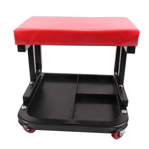 NNEDSZ Padded Rolling Creeper Garage Mechanics Roller Seat Stool Chair with Tool Tray-2