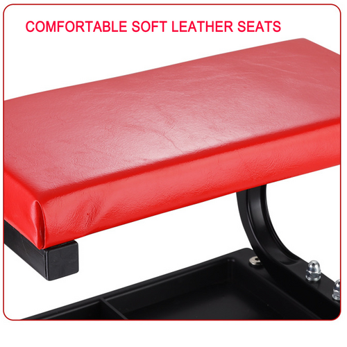 NNEDSZ Padded Rolling Creeper Garage Mechanics Roller Seat Stool Chair with Tool Tray-4