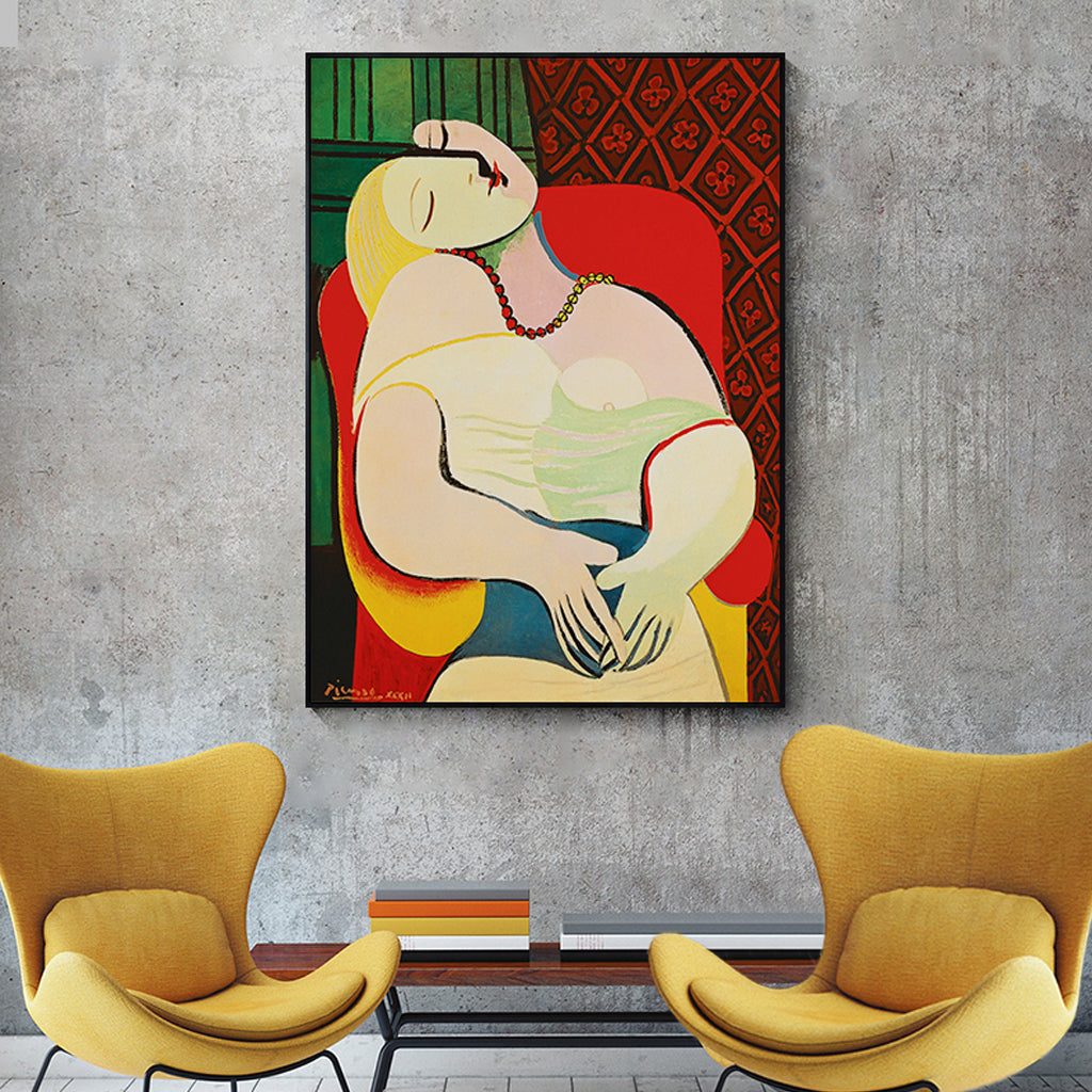NNEDSZ Wall Art 50cmx70cm The dream by Pablo Gold Frame Canvas
