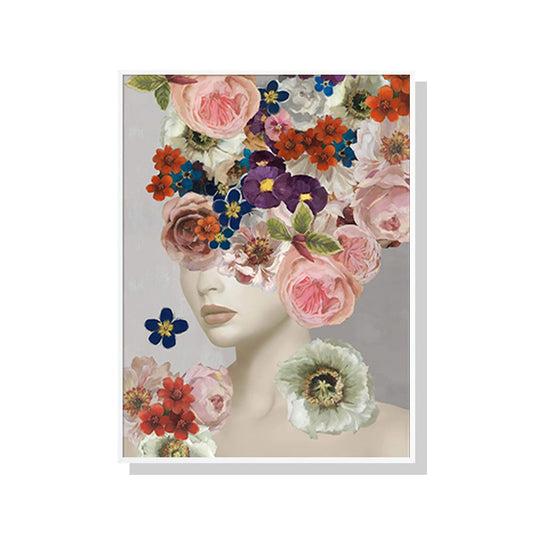 NNEDSZ Wall Art 90cmx135cm Foolish in Love I White Frame Canvas