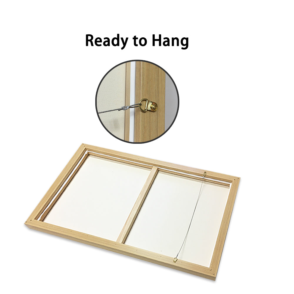 NNEDSZ Wall Art 80cmx80cm Gold And White Blossom On White 2 Sets Gold Frame Canvas