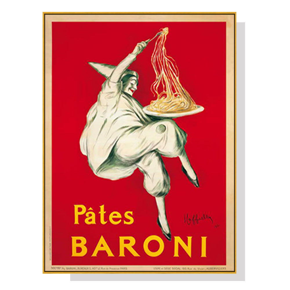 NNEDSZ Wall Art 50cmx70cm Pates Baroni Pasta Gold Frame Canvas