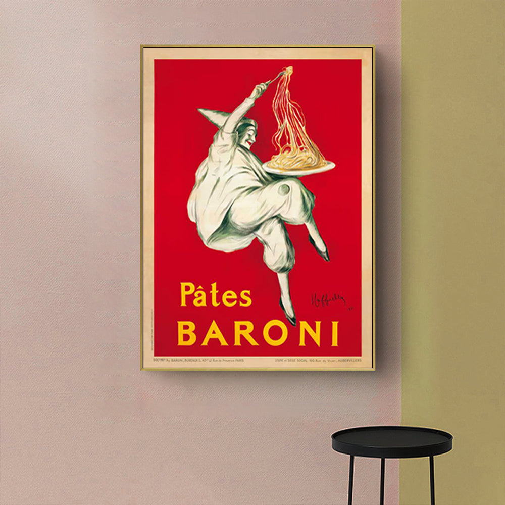 NNEDSZ Wall Art 50cmx70cm Pates Baroni Pasta Gold Frame Canvas