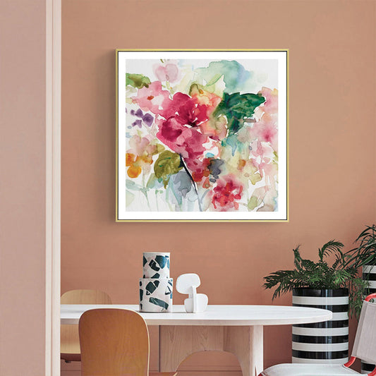 NNEDSZ Wall Art 80cmx80cm Floral Brunch Gold Frame Canvas