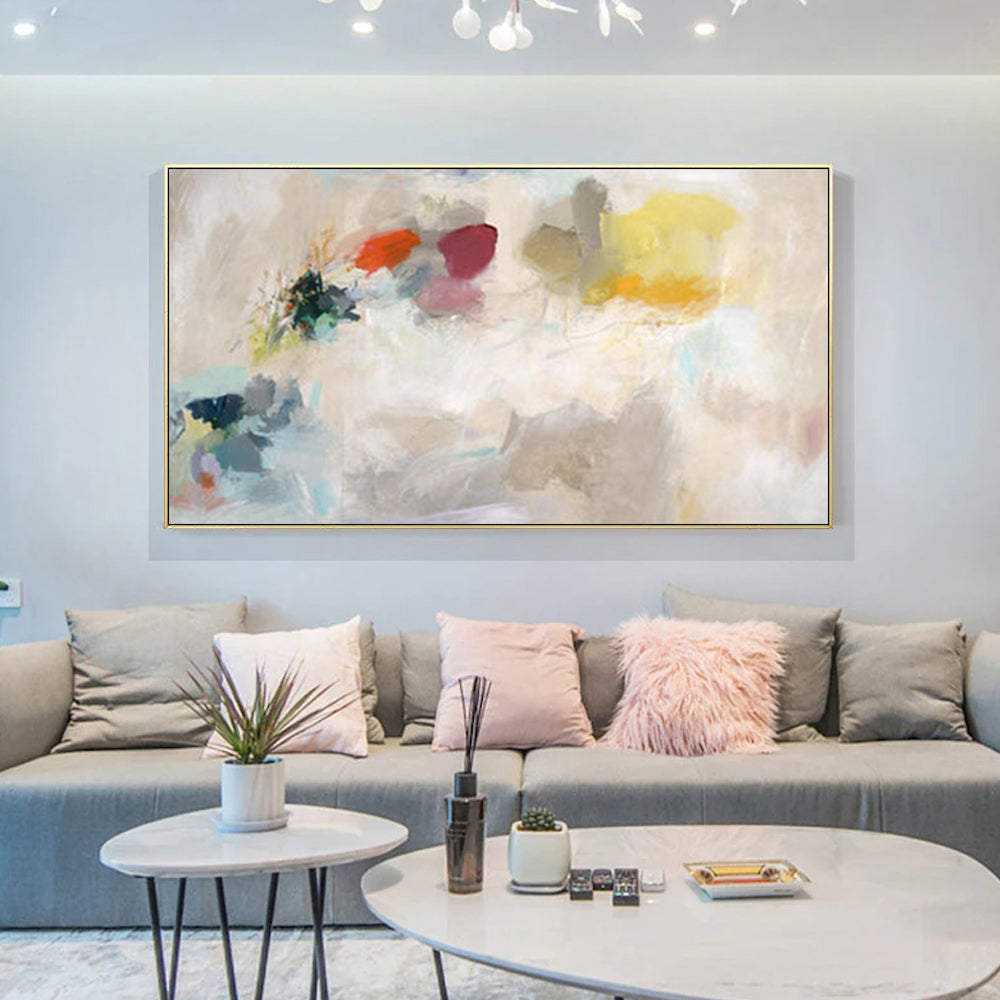 NNEDSZ Wall Art 50cmx100cm Abstract Crystal Gold Frame Canvas