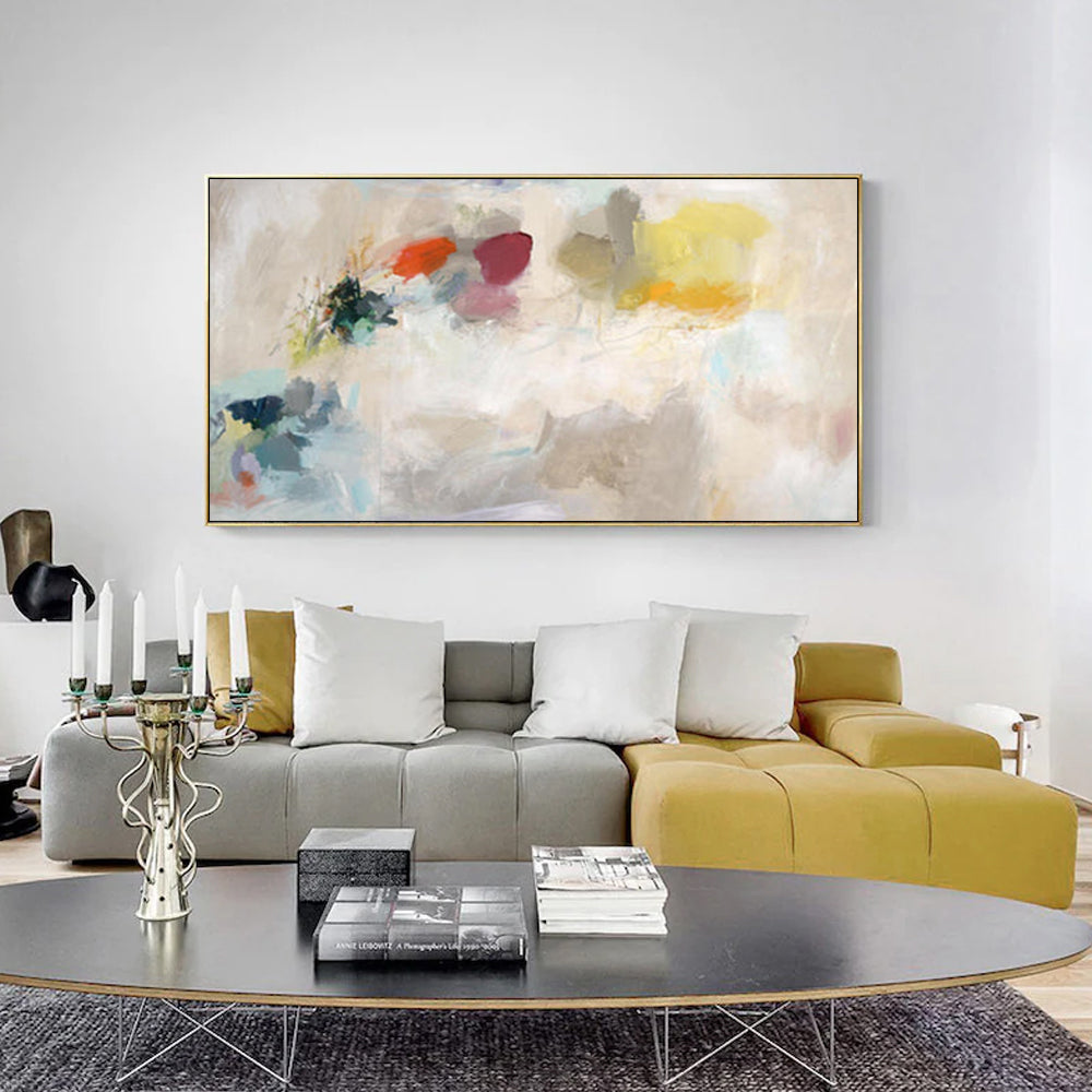 NNEDSZ Wall Art 50cmx100cm Abstract Crystal Gold Frame Canvas