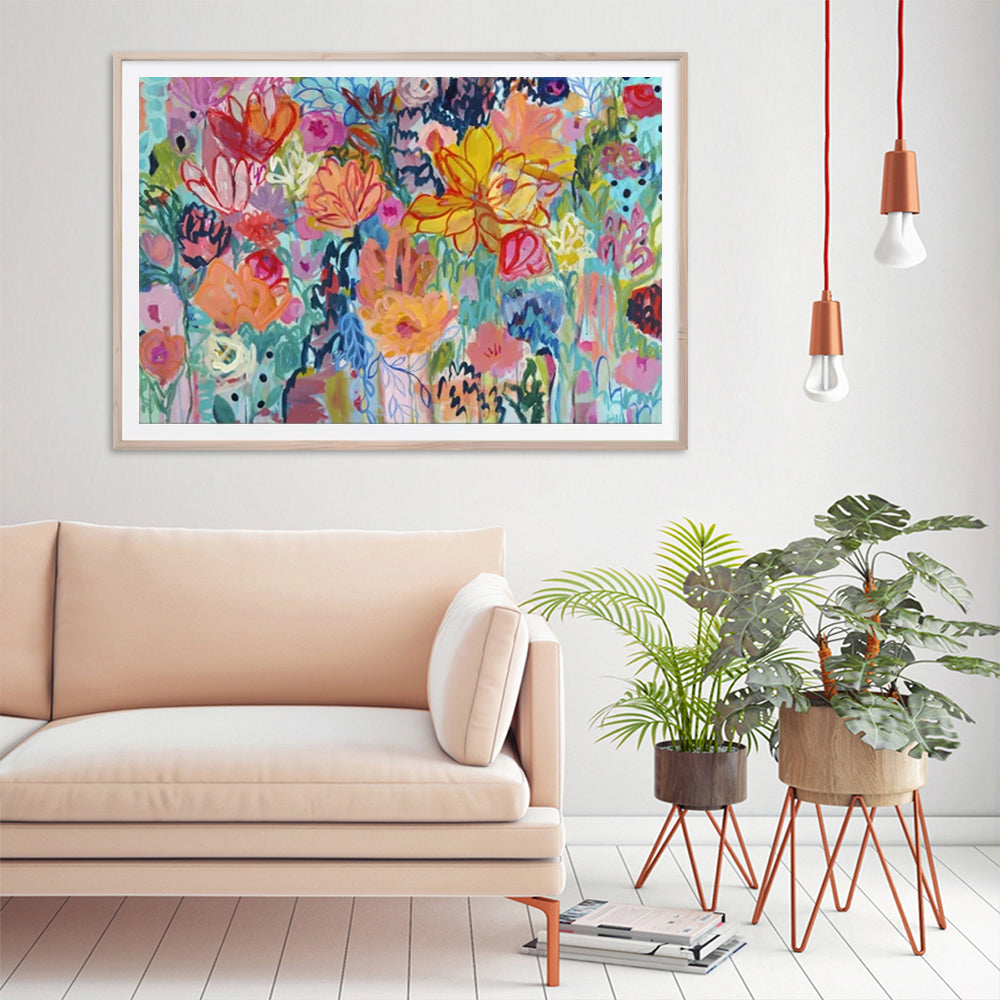 NNEDSZ Wall Art 70cmx100cm Carrie Schmitt Wood Frame Canvas