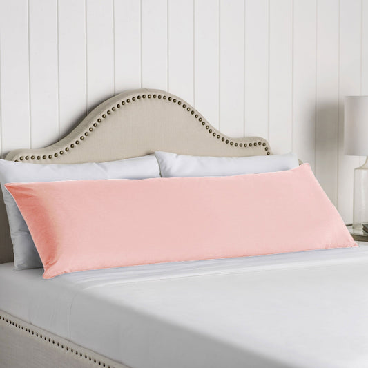 NNEDSZ 100% Cotton Body Pillowcase Light Peach-0