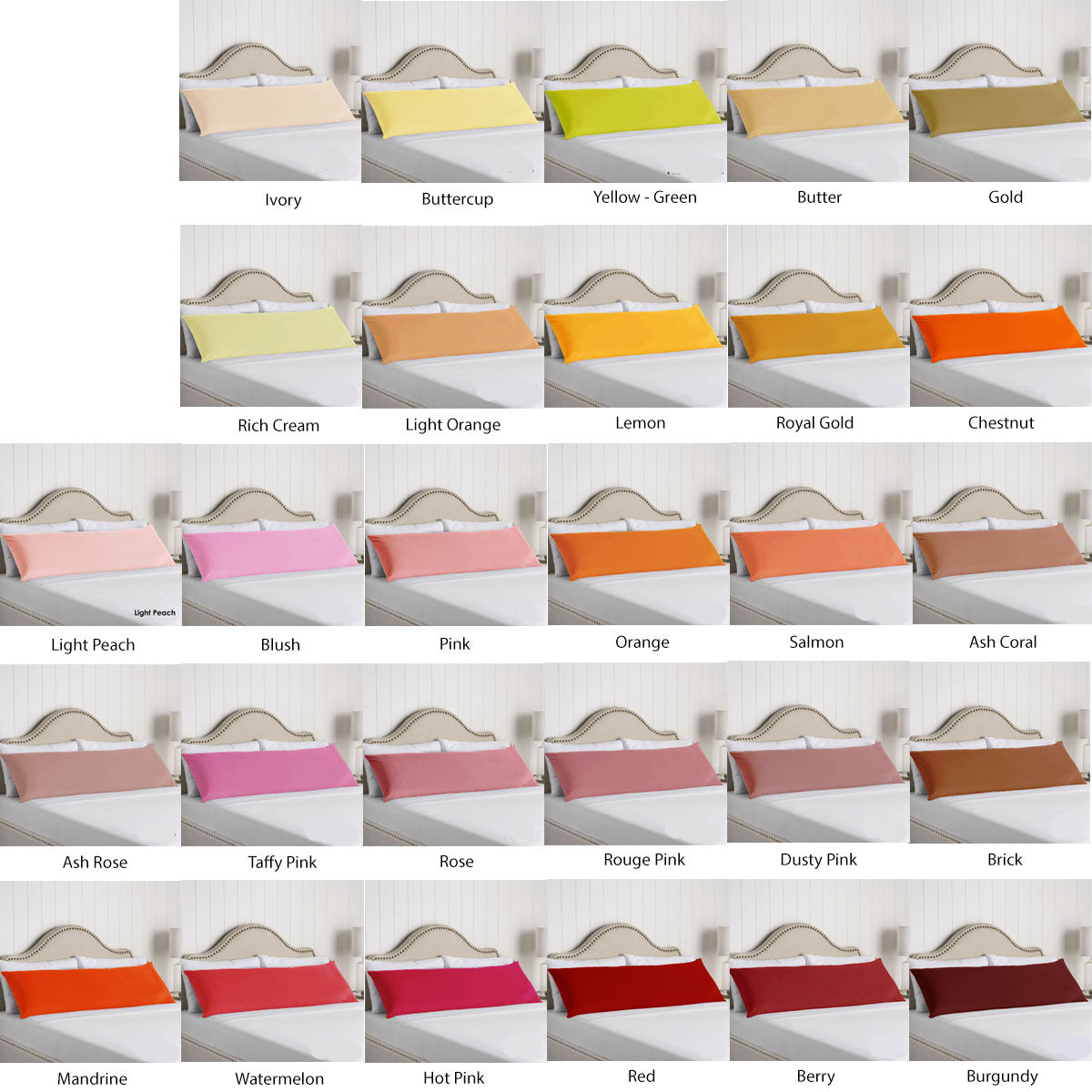 NNEDSZ 100% Cotton Body Pillowcase Light Peach-1
