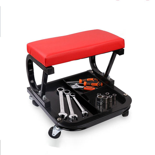 NNEDSZ HORUSDY Rolling Creeper Seat Workshop Mechanic Stool Garage Repair Storage Tray-0