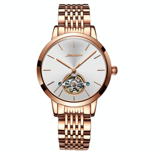 NNEDSZ Waterproof Automatic Mechanical Watch For Women With Simple Hollow Design-0