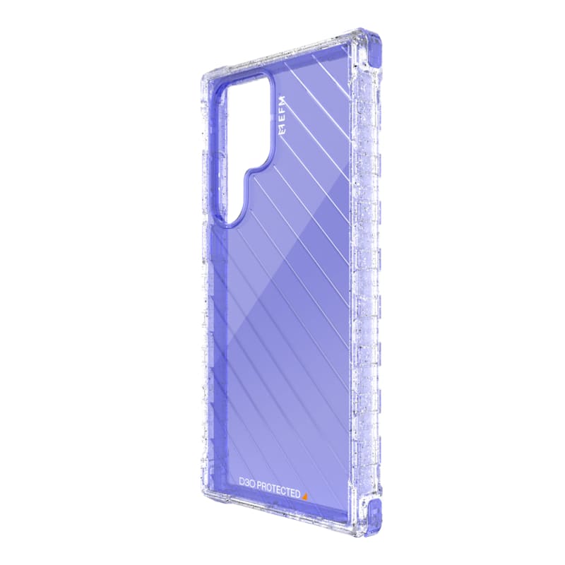 NNEDSZ EFM Dakar Case Armour with D3O Crystalex for Samsung Galaxy S23 Ultra - Glitter Violet-1