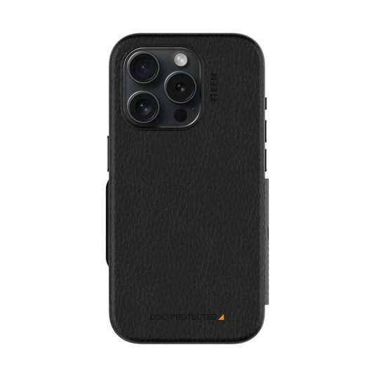 NNEDSZ EFM Monaco E-leather Wallet Case Armour With D3O Plus Suits Iphone 15 Pro (6.1") - Black/Space Grey-0