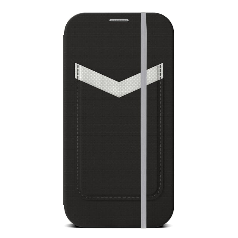 NNEDSZ EFM Miami Leather Wallet Case Armour with D3O For iPhone 13 Pro Max (6.7") - Smoke Black-1