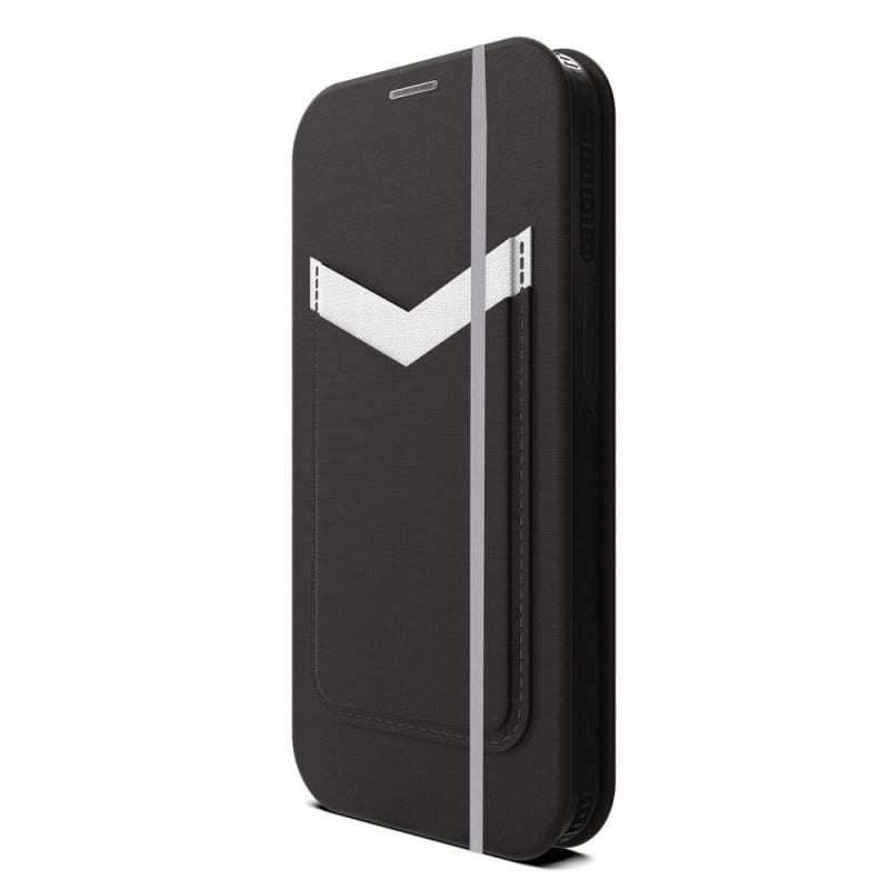 NNEDSZ EFM Miami Leather Wallet Case Armour with D3O For iPhone 13 Pro Max (6.7") - Smoke Black-2