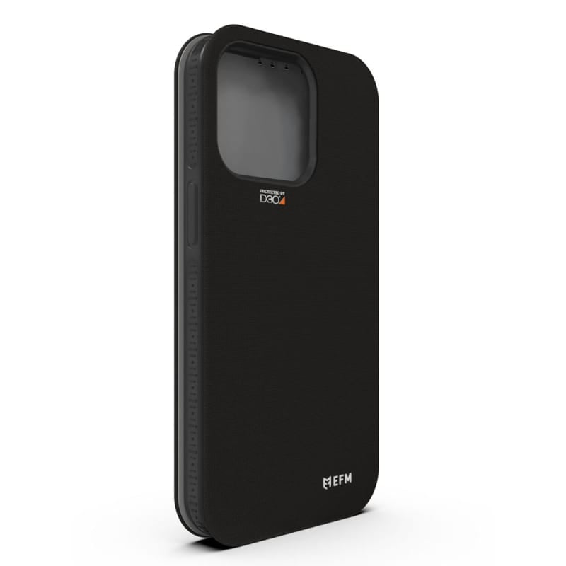 NNEDSZ EFM Miami Leather Wallet Case Armour with D3O For iPhone 13 Pro Max (6.7") - Smoke Black-4