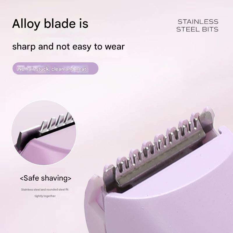 NNEDSZ Pink Portable Wireless Electric Hair Remover – Dual-Head Rechargeable Mini Shaver for Women’s Sensitive Areas-1