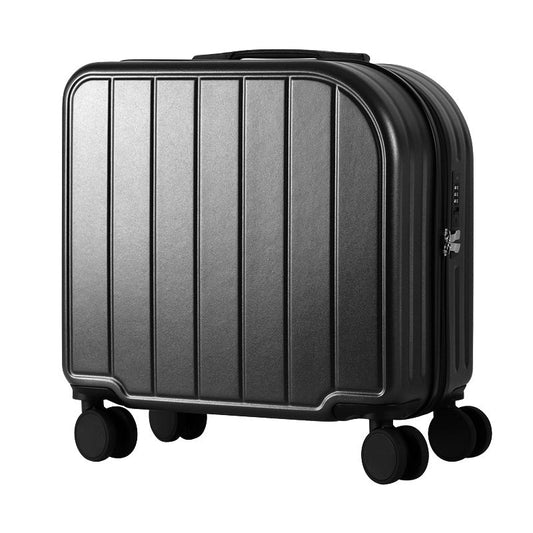 NNEDSZ Black 18-Inch Lightweight Carry-On Luggage - Waterproof & Anti-Theft Suitcase with Silent Universal Wheels-0