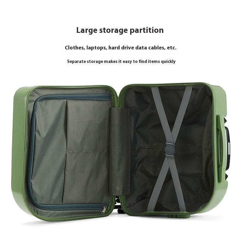 NNEDSZ Black 18-Inch Lightweight Carry-On Luggage - Waterproof & Anti-Theft Suitcase with Silent Universal Wheels-1
